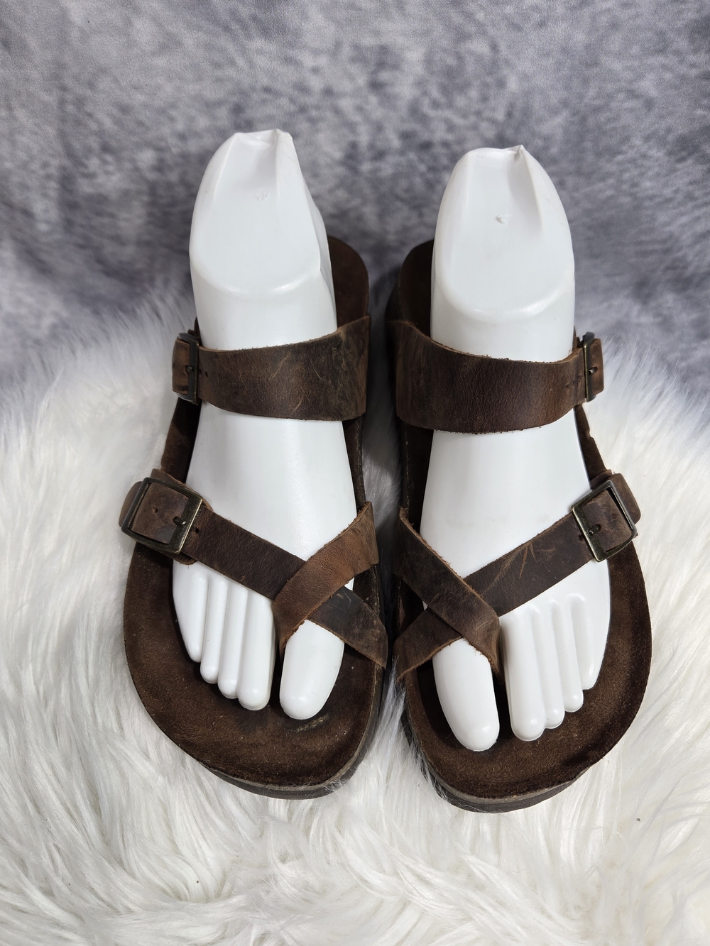 Mountain Hardwear Brown Leather Strappy Sandals